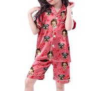 Ensemble de Pyjama féminin Trois pièces à Manches Courtes pour Filles Doux et décontracté imprimé Confort Domestique idéal pour la Maison et soirées détente (10-11 Years) #23