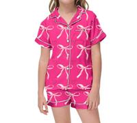 Ensemble de Pyjama Fille Doux et Confortable avec imprimé Adorable pour Un Sommeil paisible et des Moments de détente à la Maison (6-7 Years)