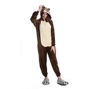Ensemble de Pyjama Panda Grenouillère Animaux Siamois Romper Pajamas Kigurumi Onesie Cosplay Animal Combinaison Costume Vêtement de Nuit en Flanelles Soirée Carvanal Chat Noël Déguisement
