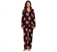 Ensemble de pyjama personnalisé pour femme avec photo - Impression personnalisable de famille et d'animaux domestiques, manches longues en soie de lait brossé doux, parfait pour la fête des mères, les