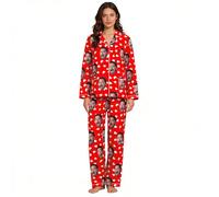 Ensemble de pyjama personnalisé pour femme avec photo - Impression personnalisable de famille et d'animaux domestiques, manches longues en soie de lait brossé doux, parfait pour la fête des mères, les