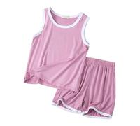 Ensemble de Pyjama pour Enfants Deux pièces T Shirt Tops et Pjs Shorts Unisexe Confortable Doux Plage Enfant Tendance Pratiques Survêtement Cadeau Garçon 2025
