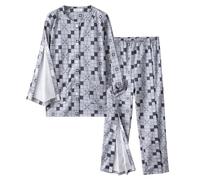 Ensemble de pyjama pour homme, blouse d'hôpital détachable, Bedridden Patient Gown, vêtements pour patients, dialyse, soins aux personnes âgées, combinaison d'hôpital, récupération à manches longues