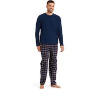 Ensemble de pyjama Snuggaroo pour homme en molleton doux avec haut à manches longues et bas à carreaux, XXL