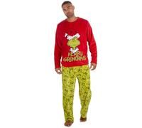 Ensemble de pyjamas de Noël assortis pour la famille Grinch Undercover, doux et en polaire, pour adultes et enfants, Pour homme., XL