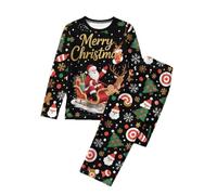 Ensemble de pyjamas de Noël pour couples - PJs de Noël pour les vacances | Ensemble haut à manches longues et pantalon, vêtement de nuit confortable, tenue décontractée et ample pour se détendre