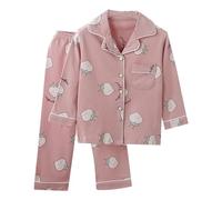 Ensemble De Pyjamas pour Enfants Garçon AdolescentTenues Détente Ensembles Pyjama Mignonne Colorier Col Rond Pantalon Epais Hiver Chaud Vêtement Nuit 2-10 Ans