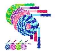 Ensemble De Quatre Corde A Sauter Enfant Perles Colorées Longueur Réglable Pratique Corde A Sauter Sport Pour Entraînement Gymnastique Jeunes Filles Garçons 250cm Skipping