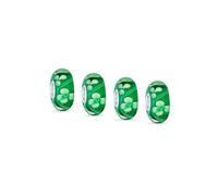 Ensemble De Quatre Femmes Trèfle À Quatre Feuilles Fleur Perle Charme Vert Verre Murano .925 Perle En Argent Sterling Bracelet Charme Européen