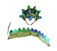 Ensemble De Queue De Bandeau De Dinosaure - Triceratops Halloween Costume | Bandeau De Dinosaure, Ensemble De Queue | Accessoires De Costumes Sur Le Thème Des Tricératops, Accessoires De Déguisement
