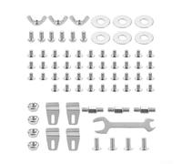 Ensemble de quincaillerie de rechange pour chauffages de terrasse pyramidaux au propane conçus pour les tubes de verre carrés compatibles avec le métal chromé (kit d'outils à quatre côtés)