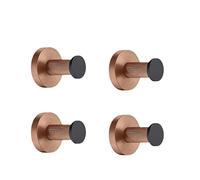 Ensemble de quincaillerie de Salle de Bain en Acier Inoxydable Noir Moderne en Or Rose Moderne Comprend Le Support de brossage de Toilettes de Porte-Toilettes et Le Crochet de Robe de 4 PCS WFJ