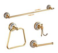Ensemble de quincaillerie de Salle de Bain en Bronze Antique, Porte-Serviettes réglable, Porte-Rouleau de Papier Toilette, Porte-Serviettes à Main, Crochet, Ensemble d'accessoires de Salle de Bain