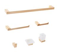 Ensemble de Quincaillerie de Salle de Bain Minimaliste 6 Pièces en Aluminium Bri