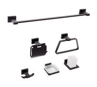 Ensemble de Quincaillerie de Salle de Bain Moderne 6 Pièces en Aluminium avec Ve