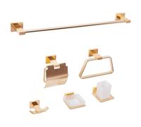 Ensemble de Quincaillerie de Salle de Bain Moderne 6 Pièces en Aluminium avec Ve