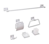 Ensemble de Quincaillerie de Salle de Bain Moderne 6 Pièces en Aluminium avec Ve