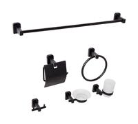Ensemble de Quincaillerie de Salle de Bain Moderne 6 Pièces en Aluminium Mat ave
