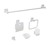 Ensemble de Quincaillerie de Salle de Bain Moderne 6 Pièces en Aluminium Mat ave