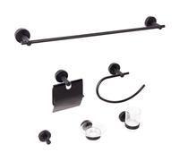 Ensemble de Quincaillerie de Salle de Bain Moderne 6 Pièces en Aluminium Mat ave