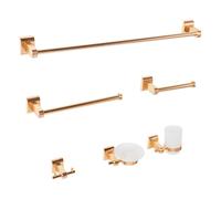 Ensemble de Quincaillerie de Salle de Bain Moderne Chic 6 Pièces en Aluminium av