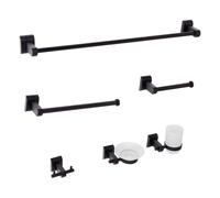 Ensemble de Quincaillerie de Salle de Bain Moderne Chic 6 Pièces en Aluminium av