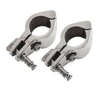 Ensemble de quincaillerie en acier inoxydable 316 pour toit Bimini - 2 pièces à mâchoire à charnière pour auvents de bateau et yacht compatibles avec les rails marins de 22 mm/25 mm/30 mm/32 mm/38 mm