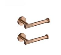Ensemble de quincaillerie en Laiton doré Rose brossé moleté Comprenant Un Porte-Brosse de Toilette, Un Porte-Papier Toilette, Une Barre Porte-Serviettes, Un Crochet et Un Porte-Savon. Comprend 2 Port