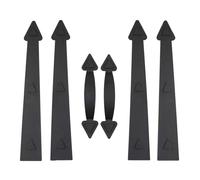 Ensemble de quincaillerie magnétique pour porte de garage réglable, 4 charnières, 2 poignées, installation facile, quincaillerie de porte décorative pour la maison, aimants de garniture de porte de