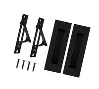 Ensemble de quincaillerie pour porte de poche économe en espace, composants métalliques, poignée complète, installation simple pour portes murales