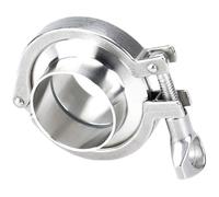 Ensemble De Raccords À Souder Sanitaires Tri Clamp 0,5"-10" + Tri Clamp + Joint En Silicone SS304 En Acier Inoxydable For Brassage Maison(42mm K50.5)