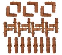 Ensemble de raccords d'irrigation goutte à goutte de 16 mm comprenant des raccords en T, coudes, raccords de tuyaux barbelés pour serre, fournitures d'irrigation pour adaptateurs de tubes d'irrigation