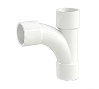 Ensemble de raccords en PVC avec coudes à long rayon Tés droits Y Wye pour drainage résidentiel irrigation à petite échelle Blanc 10 x 7 cm 8 x 7 cm Assemblage facile Débit d'eau lisse (flux d'eau de