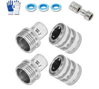 Ensemble de raccords Protectivemethod Connect, raccords Rapides pour tuyaux d'arrosage en Acier Inoxydable, Compatible avec la Plupart des équipements d'arrosage extérieurs (2pcs)