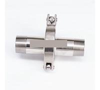 Ensemble de raccords Tri-Clover en acier inoxydable SUS304, 2" BSPT mâle x 2,5"