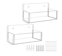 Ensemble de rack à épices mural de 2 | Effacer le système de stockage d'épices en acrylique | Pour le rangement cuisine/porte / -manger - compatible avec jusqu'à 12 bouteilles d'assaisonnement