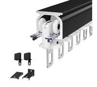 Ensemble De Rail De Rideau De Plafond en Aluminium, Tringle À Rideaux Style Industriel, Rail De Plafond, Ensemble De Rail De Plafond en Aluminium pour Montage Au Plafond Ou Muraux, 50-600cm(Francia,24