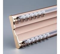 Ensemble De Rail Double Pour Rideaux, Rail Rideaux Avec Poulies À Lame D'acier, Pour Rideaux, Voilages, Séparations De Pièce, Rails À Rideaux Intérieurs/extérieurs(LightPink,240cm/7.8ft(2*120cm))