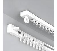Ensemble de rails auto-adhésifs montés sur le côté et le haut 1 voie pour rail de douche RV sans perçage Installation réglable 0,5 à 6 m (5,80 m)
