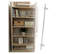 Ensemble de rails basculants, barre de garde-corps, tige de garde-corps for étagère flottante de 11 à 43 pouces de long, garde-corps décoratif de clôture d'armoire(Silver,52cm (20.47 inches))