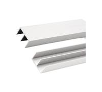 Ensemble de rails coulissants en alliage d'alumini Rail de porte coulissante en alliage d'aluminium, rainure montagne, verre, bois, paquet 2, 7.8 à 79 pouces(24in)