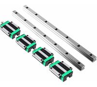 Ensemble de rails de guidage linéaire 100-1500 mm avec chariot coulissant pour routage et gravure CNC, comprend 4 blocs, haute précision pour un fonctionnement fluide