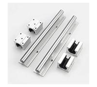 Ensemble de rails de guidage linéaire, 2 guides de rail linéaire SBR12 avec 4 blocs de roulement SBR12UU argentés 300-1500 mm(1400mm)