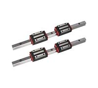 Ensemble de rails de guidage linéaire, 2 rails de guidage linéaires HGH15 HGR15, 4 blocs de paliers lisses HGH15CA HGW15CC, 100-1150 mm(Hgw15cc,650mm)