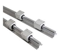 Ensemble de rails de guidage linéaire, Rail de guidage linéaire SBR16 avec bloc de roulement SBR16UU, longueur 200-1500 mm, pièce CNC entièrement supportée(1p Rails 2p Block,1400mm)