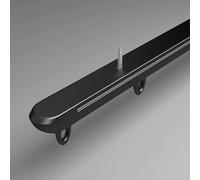 Ensemble de rails de plafond incurvés en aluminium | Coudes d'angle à 90° pour séparateurs de pièce, douches, baies vitrées et camping-cars | Système de rail noir de 5,6 m - et polyvalent