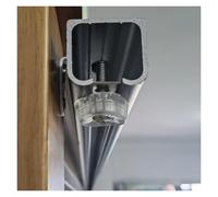 Ensemble de rails de porte coulissante de 91 cm - Matériel robuste pour systèmes de portes 2 - Montage au plafond et au mur - Avec roulettes - Parfait pour les portes de placard et de poche