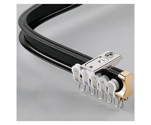 Ensemble de rails de rideau de plafond pour douche/camping-car/belvédère, rail de rideau coulissant incurvé en aluminium, tringle de séparation de pièce pour cloisons de confidentialité pour hôpital/a