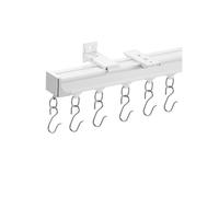 - Ensemble de rails de rideaux de plafond séparateur de pièce 5,4 m blanc