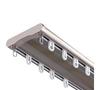 Ensemble de rails de rideaux doubles pour cloisons de séparation lourdes avec roues silencieuses, idéal pour les salons et les chambres à coucher